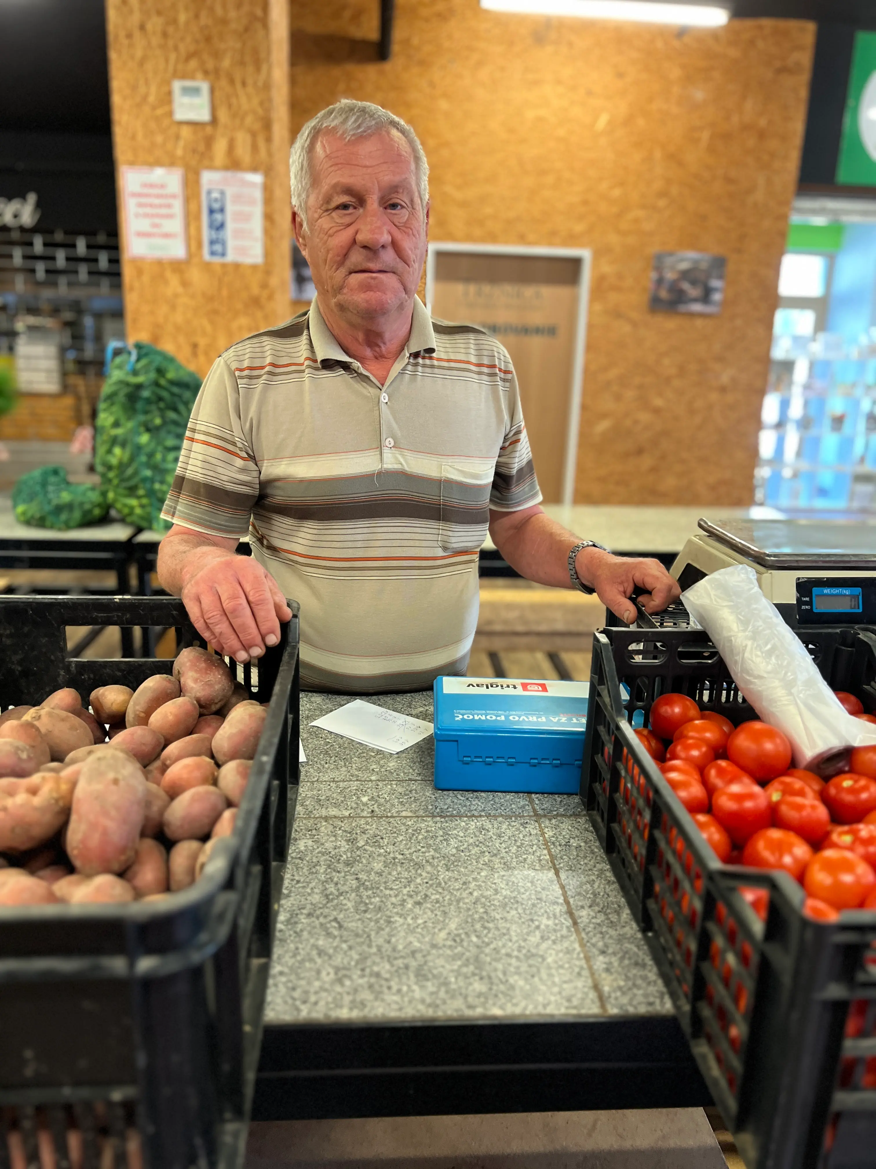 Tržnica Michalovce – ukážka čerstvej zeleniny z farmárskej časti